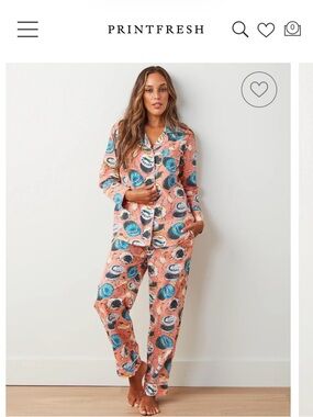 Printfresh Champagne and Caviar Print Pajama Set